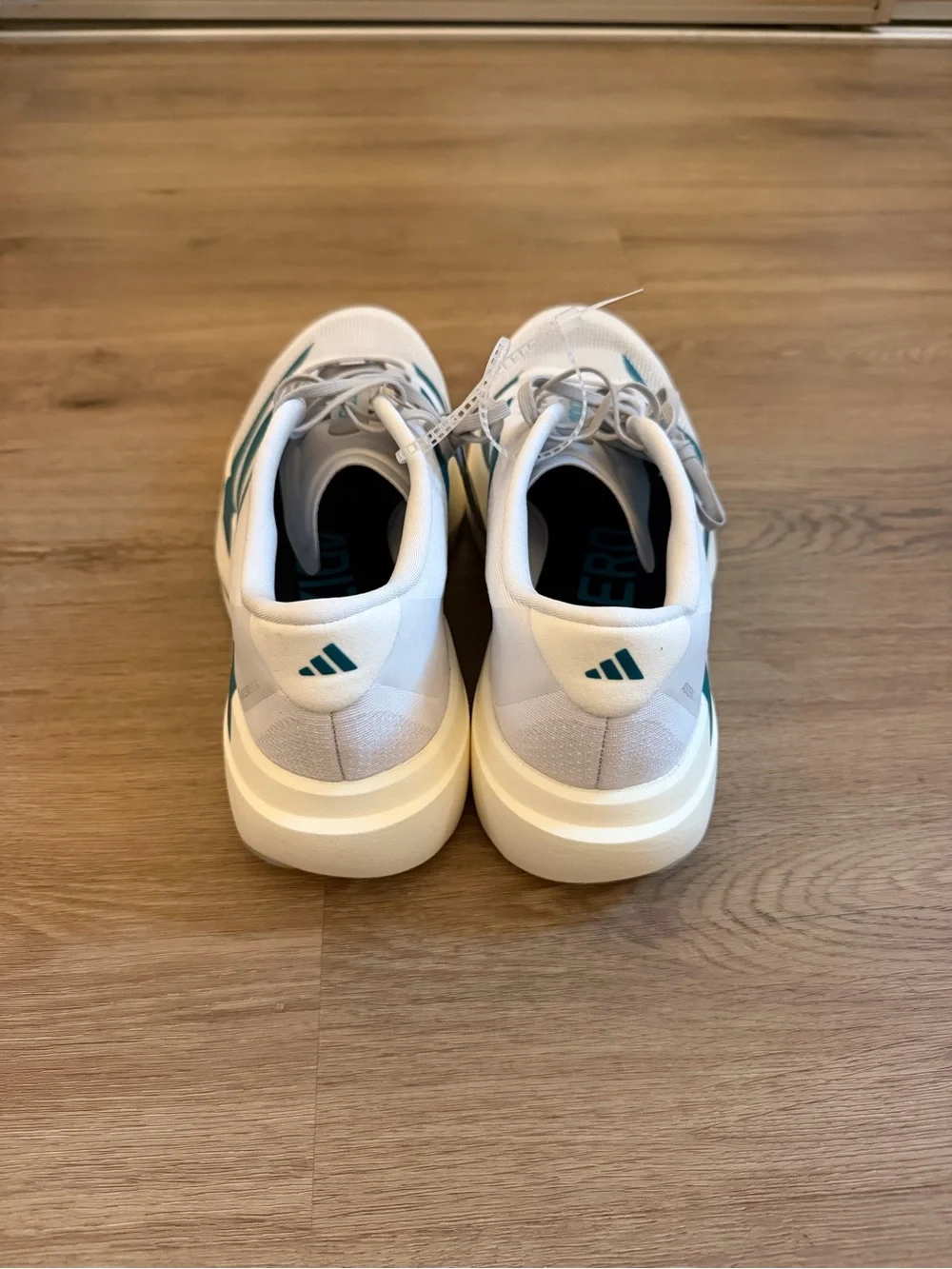 NEW ✨ Adidas Adizero Evo SL - Women's 10.5 / Men's 9 - White / Teal - NEW ✨